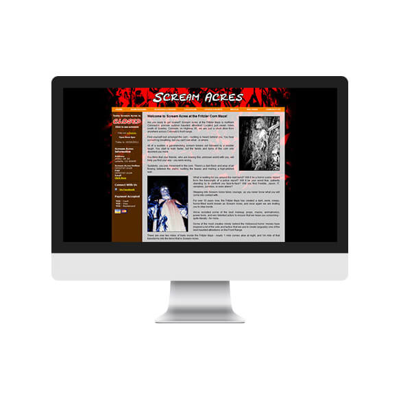 Scream Acres - Colorado Website Design